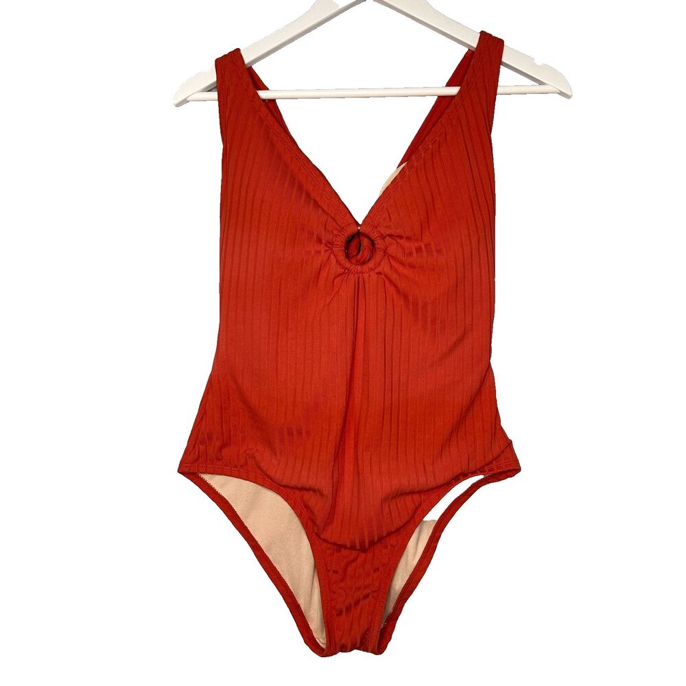 Kona Sol Orange One Piece Swimsuit Large